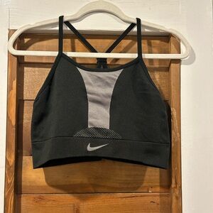 Nike Women's Black and Gray Sports Bra